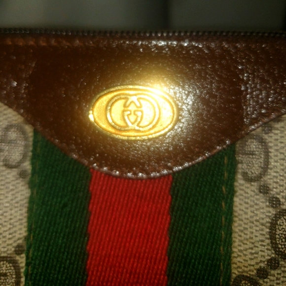 Gucci Vintage Supreme Web Monogram Boston Bag Pre-Owned Condition With Freebies. - Picture 11 of 16